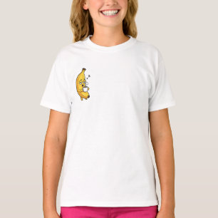 Sleepy Banana Sipping Morning Coffee Kids T-Shirt