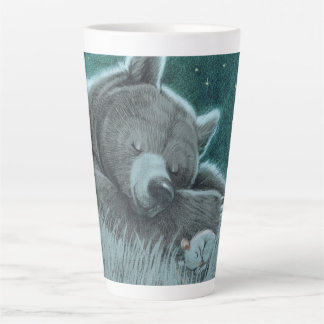 Sleepy Bear and mouse Latte Mug