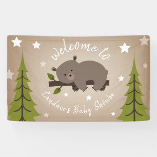 Sleepy Bear Baby Shower Banner
