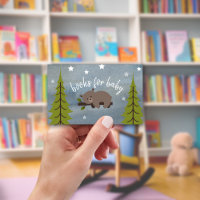 Sleepy Bear Cub Neutral Baby Shower Book Request