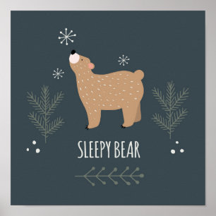Sleepy Bear Poster