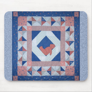 Sleepy Bear Quilt Mouse Mat