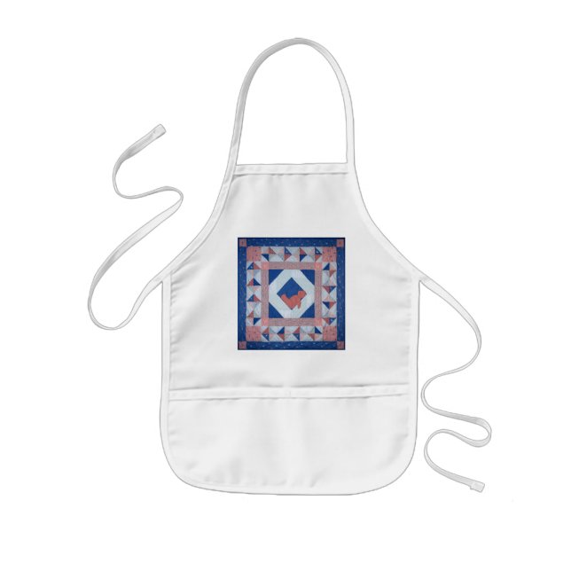 Sleepy Bear Quilt Paint Smock Kids Apron (Front)