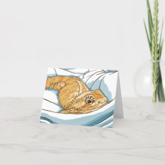 Sleepy Beardie beardeddragon blank greeting card