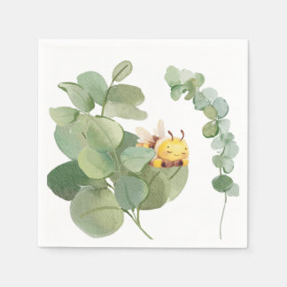 Sleepy Bee Paper Napkins