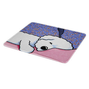 Sleepy Bichon Cutting Board