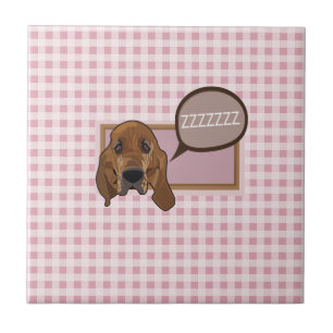 Sleepy bloodhound tile