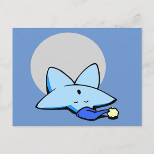 Sleepy Blue Star Postcard