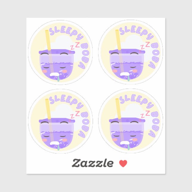 Sleepy Boba- Pack of 4 (Sheet)