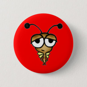 Sleepy Bug 6 Cm Round Badge