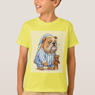 Sleepy Bulldog with a Friend by Natasha Us T-Shirt