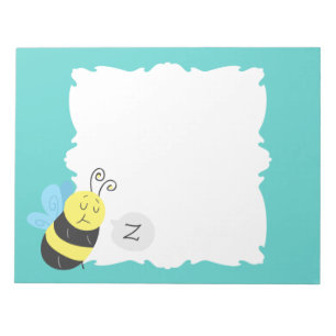 Sleepy Cartoon Bumblebee Notepad