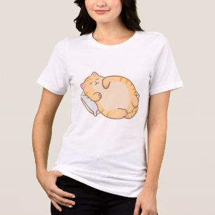 Sleepy Cat Aesthetic Tri-Blend Shirt