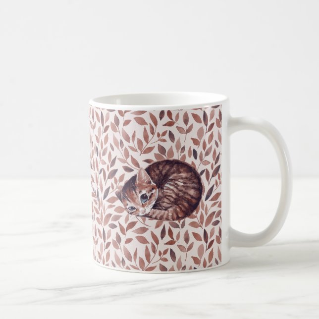 Sleepy cat coffee mug (Right)