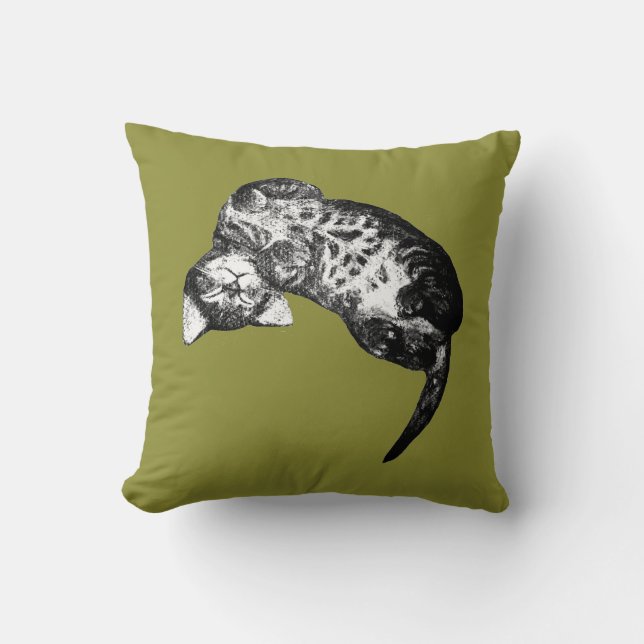 Sleepy Cat Cushion (Front)