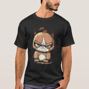Sleepy Cat Grumpy Tired Need Coffee T-Shirt