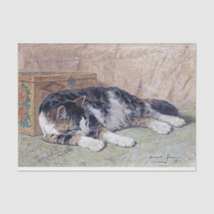 Sleepy Cat • Henriette Ronner-Knip (1821-1909) Tissue Paper