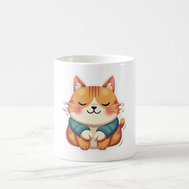 Sleepy Cat Mug (Center)