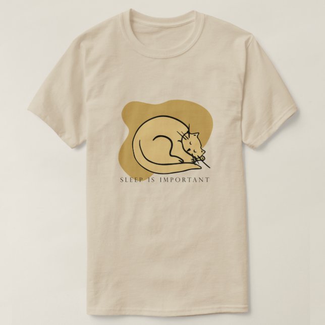 Sleepy Cat Shirt – Cosy Feline Graphic Tee  (Design Front)