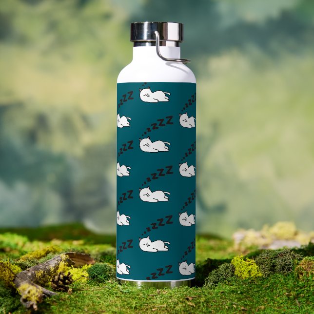 Sleepy cat water bottle (Outdoor (Rotated))