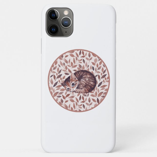 Sleepy cat. Watercolor Case-Mate iPhone Case (Back)