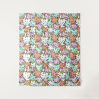 Sleepy Cats Pattern tapestries