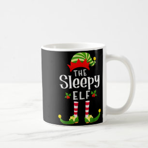 Sleepy Christmas Elf Matching Pajama X-mas Party  Coffee Mug