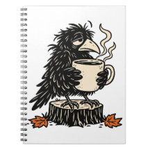 Sleepy Crow Coffee Break Notebook