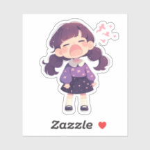 Sleepy Cute Girl Sticker