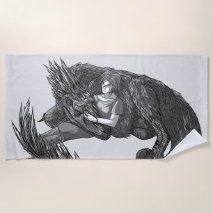 Sleepy Dinosaur Beach Towel