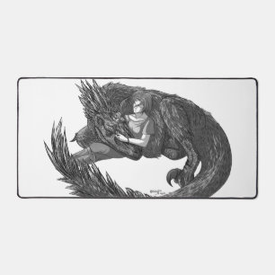 Sleepy Dinosaur Desk Mat