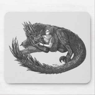 Sleepy Dinosaur Mouse Mat
