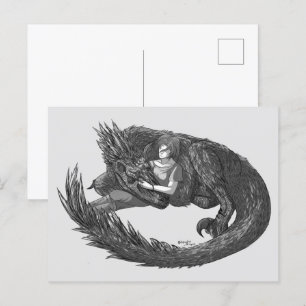 Sleepy Dinosaur Postcard