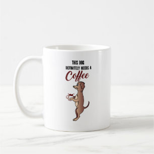 Sleepy dog. Funny tired doggy. Funny Dog Coffee Mug