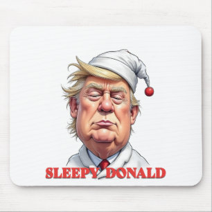 Sleepy Donald – A Subtle Political Caricature Mouse Mat