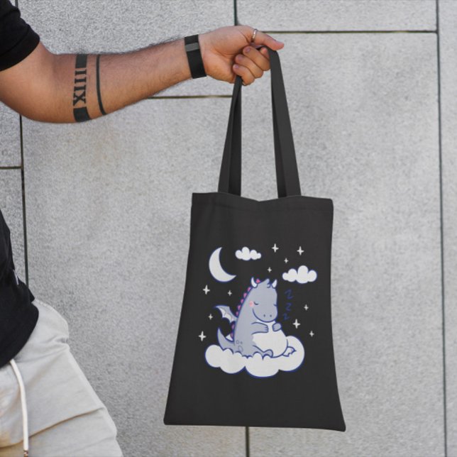 Sleepy Dragon Tote Bag (Creator Uploaded)