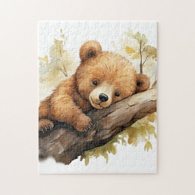 Sleepy dreamy bear puzzle (Vertical)