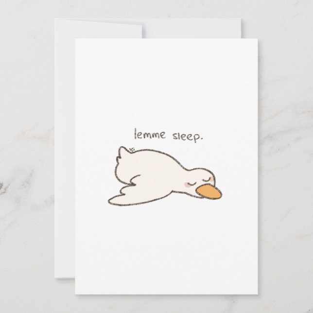 Sleepy Duck Card (Front)