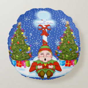 Sleepy Elf Christmas Pillow