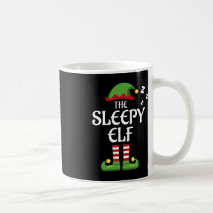 Sleepy Elf Family Matching Group Christmas Coffee Mug