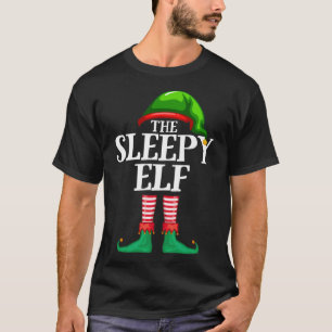 Sleepy Elf Matching Family Christmas Pajama T-Shirt