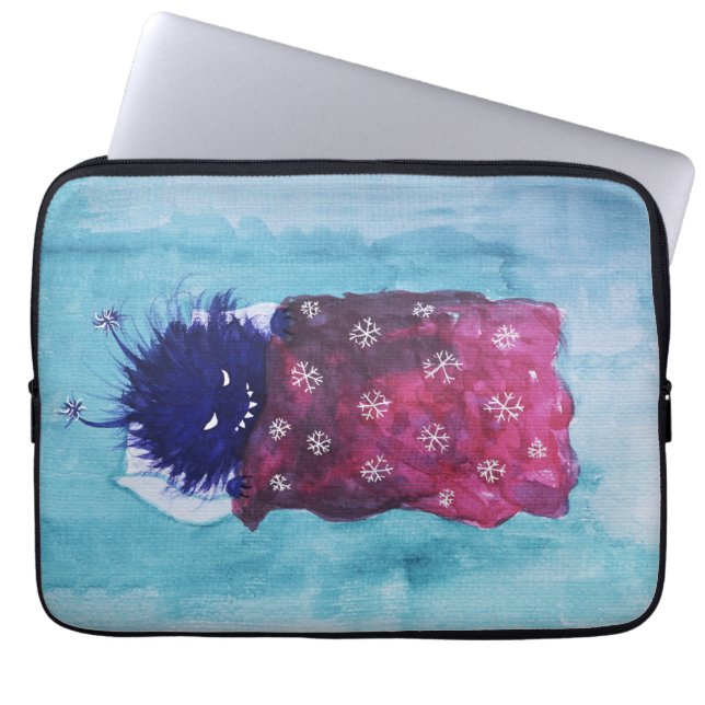 Sleepy Evil Bug Loves To Relax Laptop Sleeve (Front)