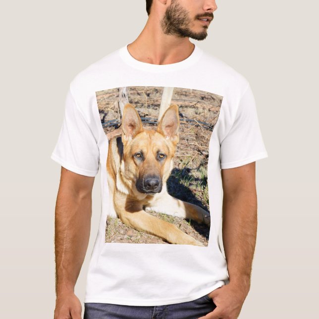 Sleepy Eyes German Shepard , T-Shirt (Front)