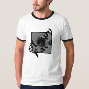 Sleepy Face: Black & White - Crew Neck T-Shirt