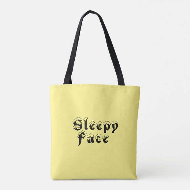 Sleepy Face Collection: Custom All-Over-Print Tote (Back)