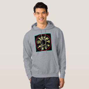 Sleepy Face: Grey - Cotton Hooded Sweatshirt