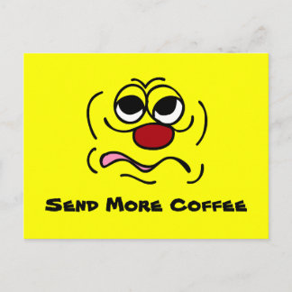 Sleepy Face Grumpey Postcard