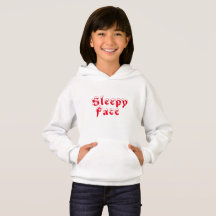 Sleepy Face: Kids' Pullover Hoodie Sweater