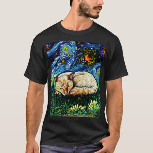 Sleepy Flame Point Siamese Night T-Shirt