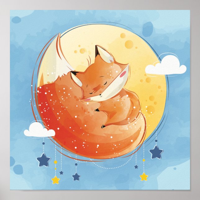 Sleepy Fox Poster (Front)